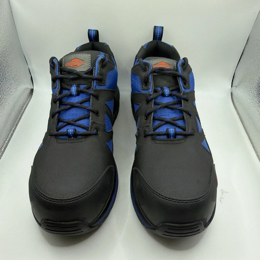 Merrell Men's Day One Safety Blue/Black Comfort Base Tech‎ Work Sneakers - 11